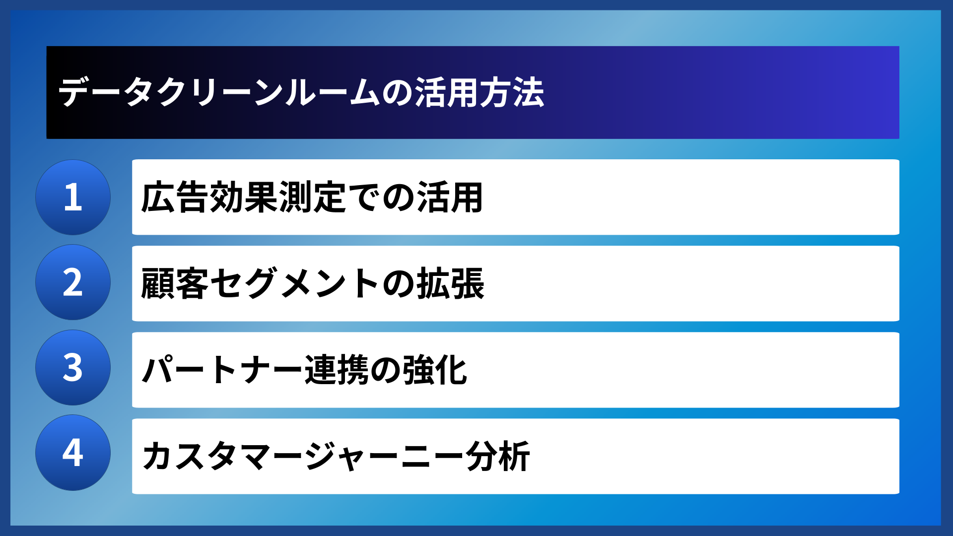 データクリーンルームの活用方法
