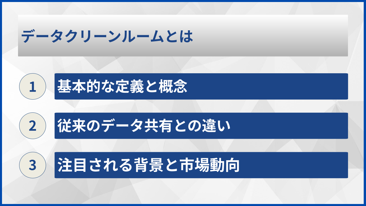 データクリーンルームとは