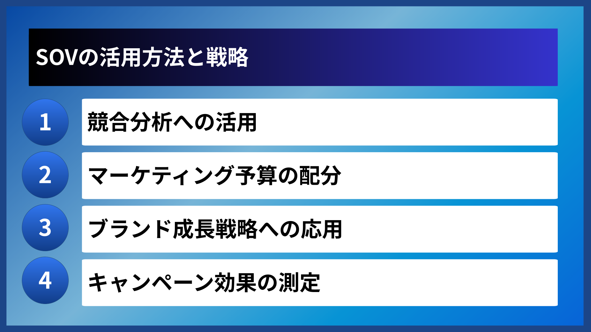 SOVの活用方法と戦略