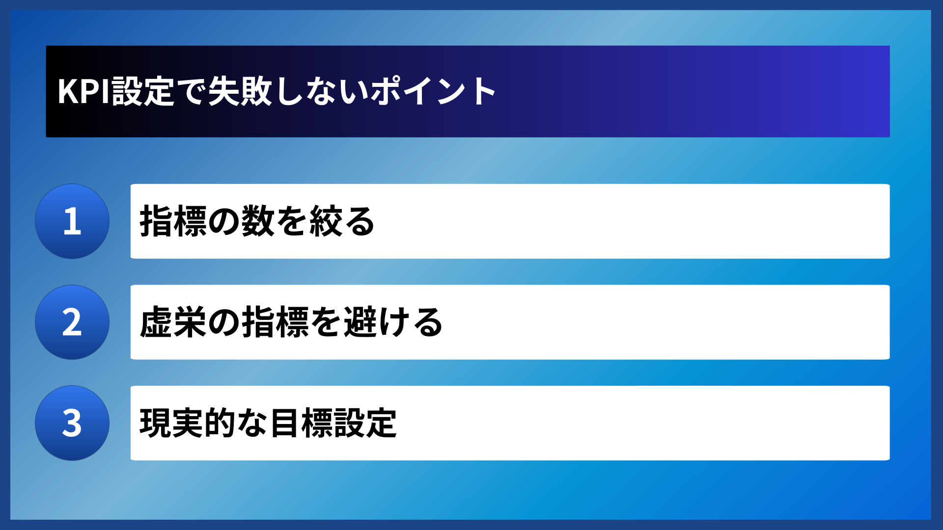 KPI設定で失敗しないポイント