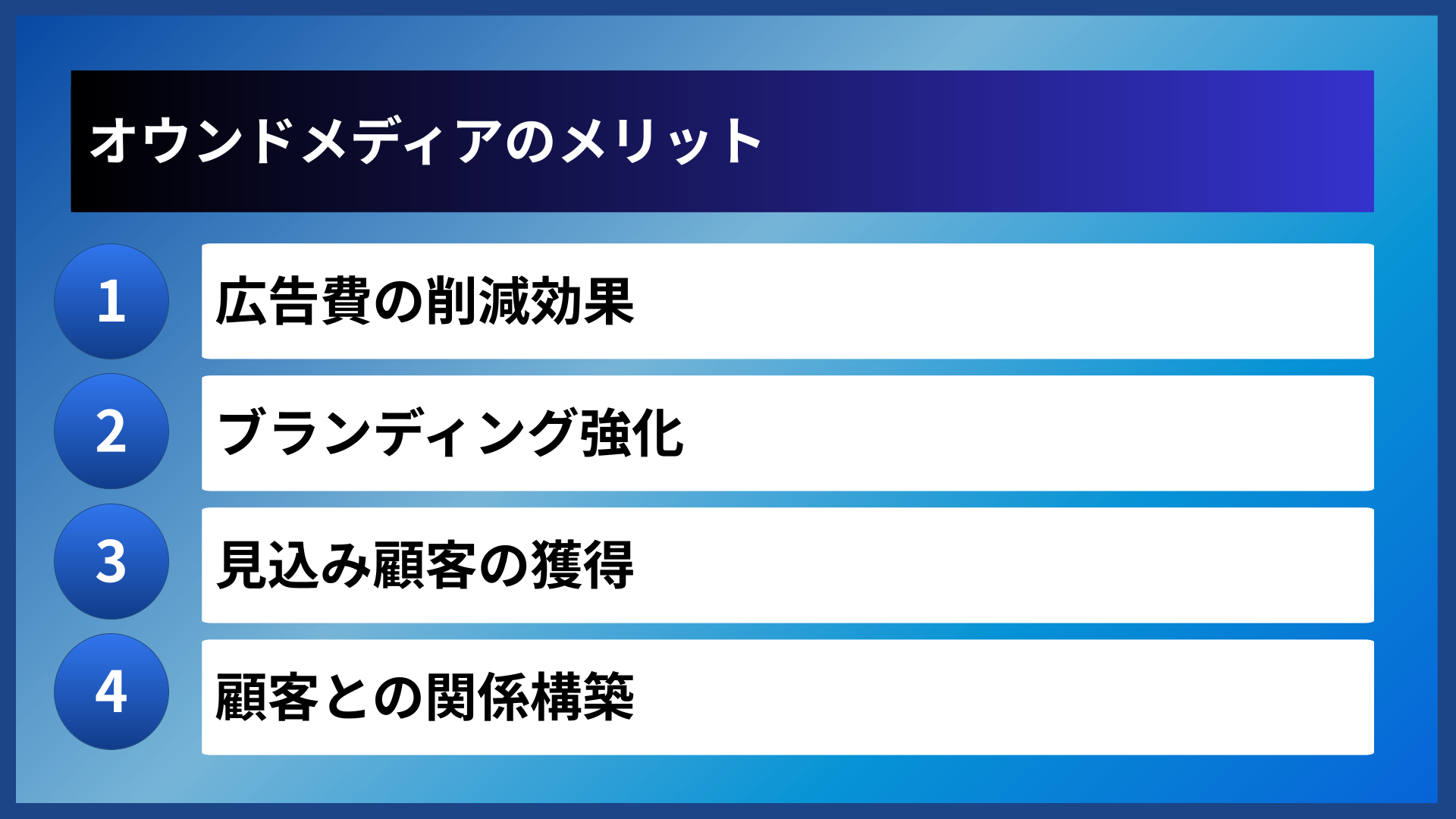 オウンドメディアのメリット