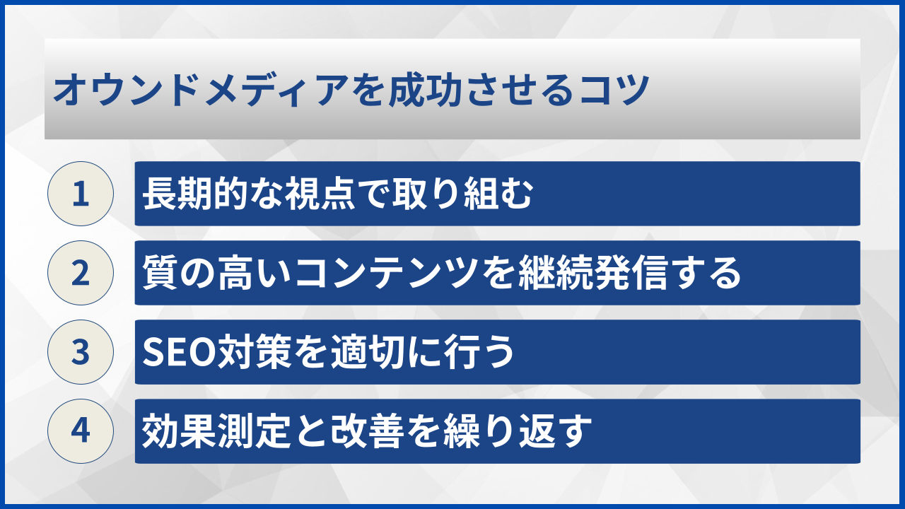 オウンドメディアを成功させるコツ