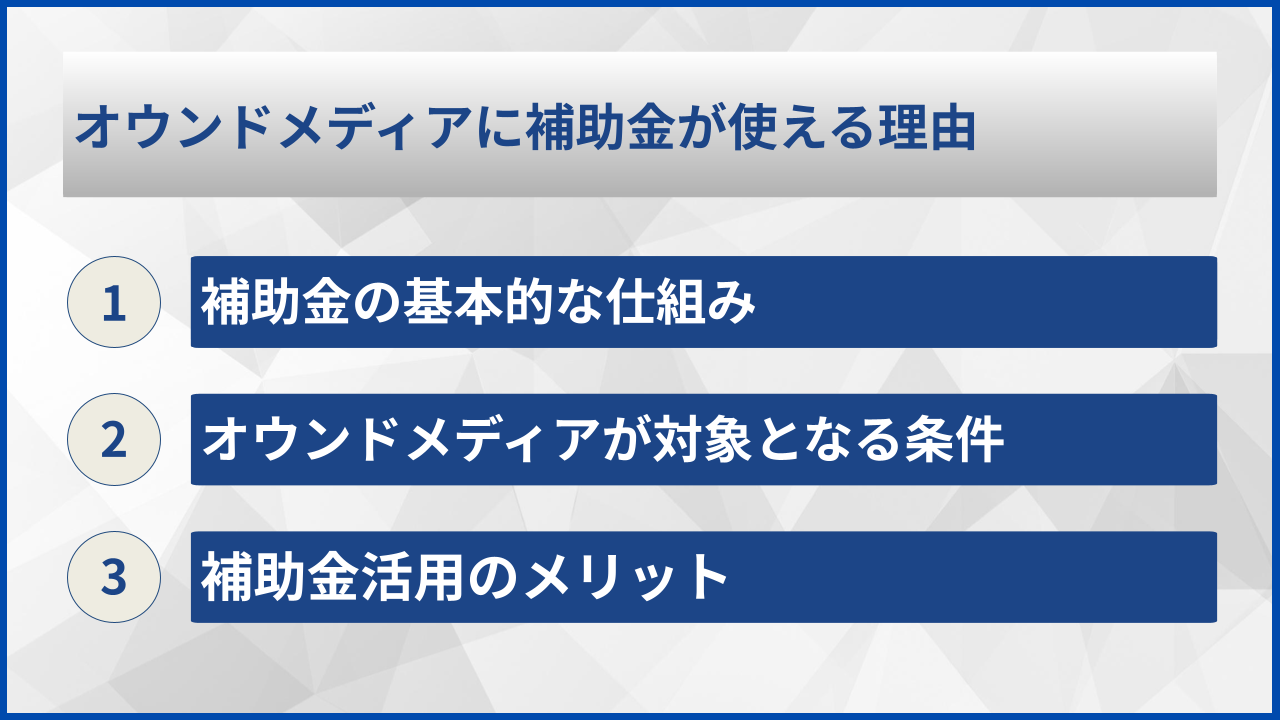 オウンドメディアに補助金が使える理由
