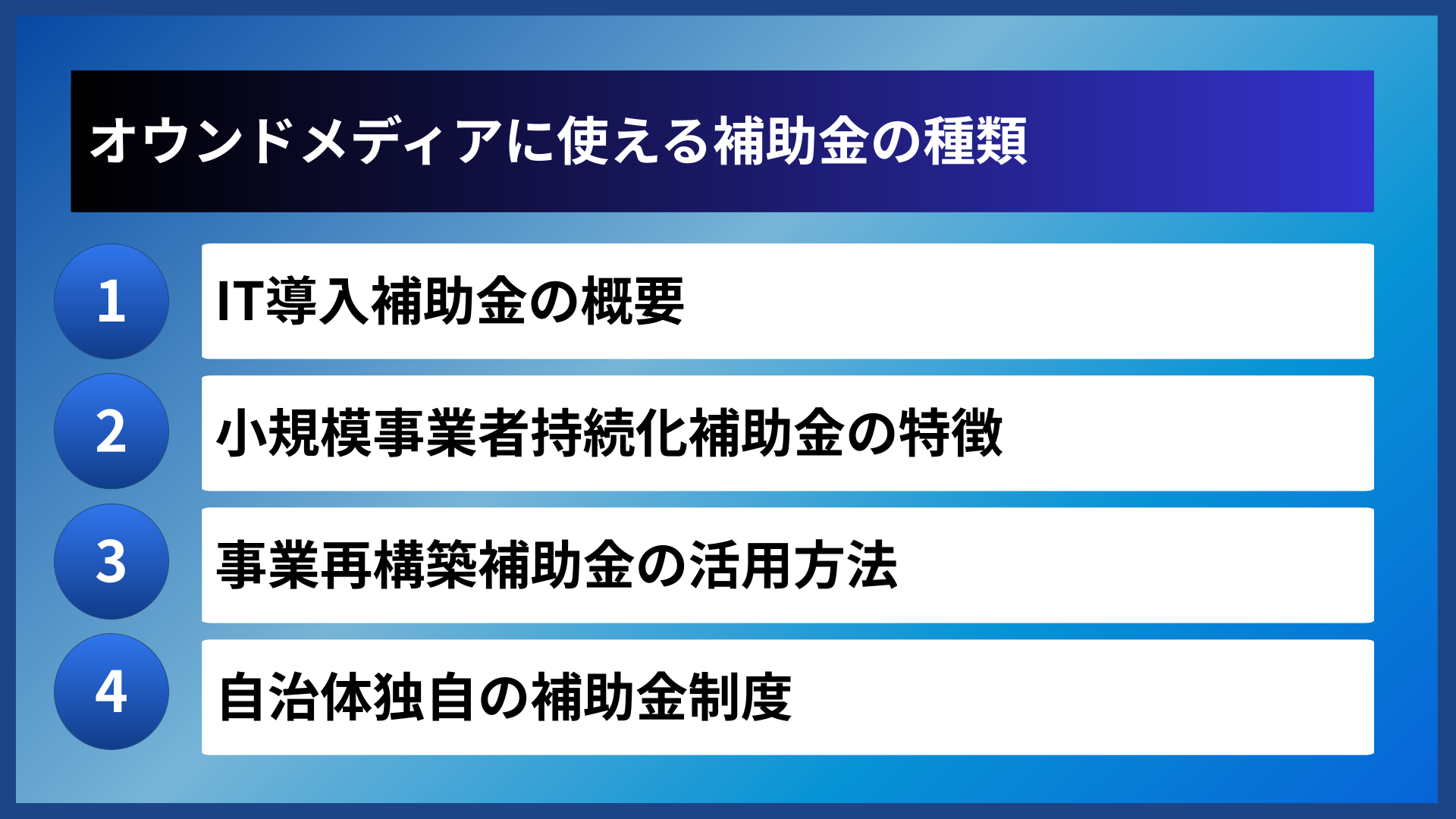 オウンドメディアに使える補助金の種類