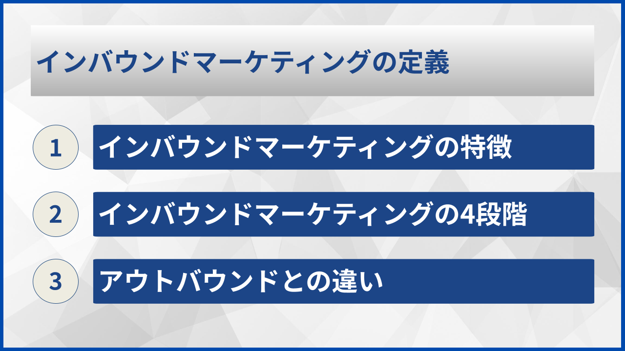 インバウンドマーケティングの定義
