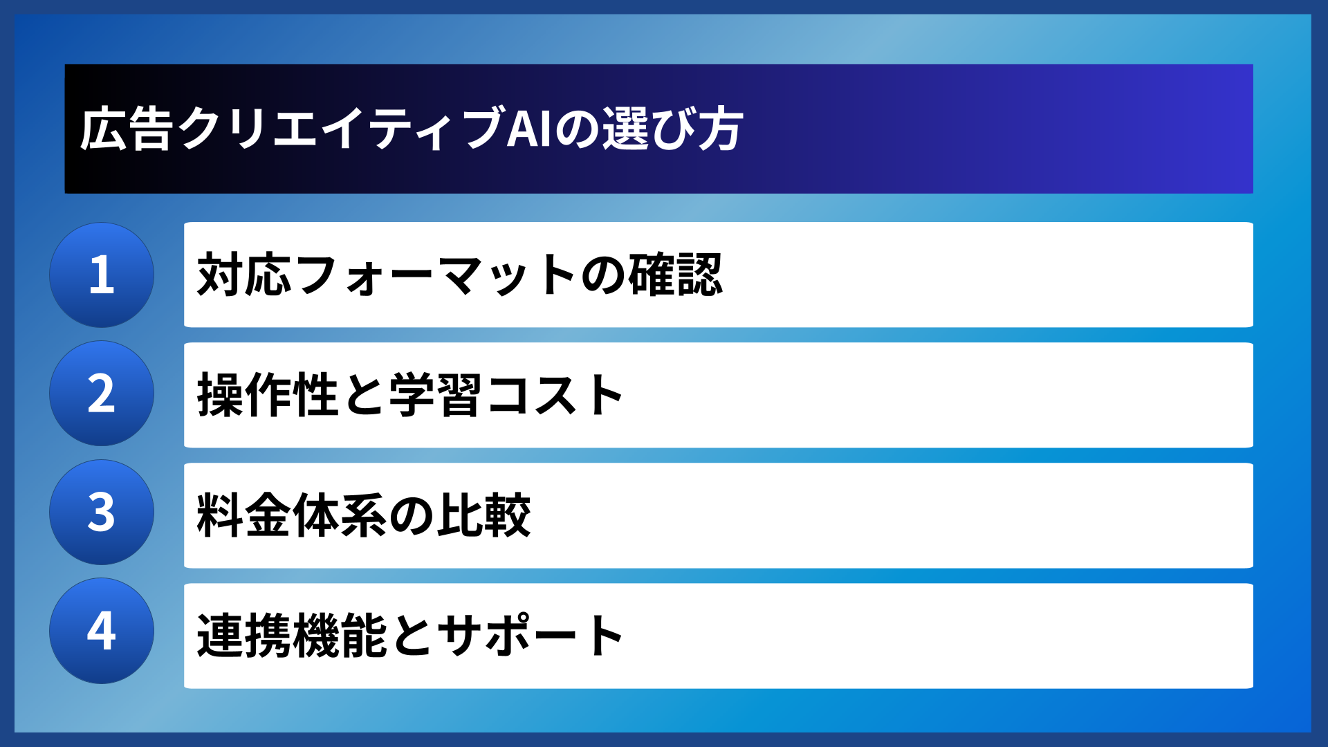 広告クリエイティブAIの選び方