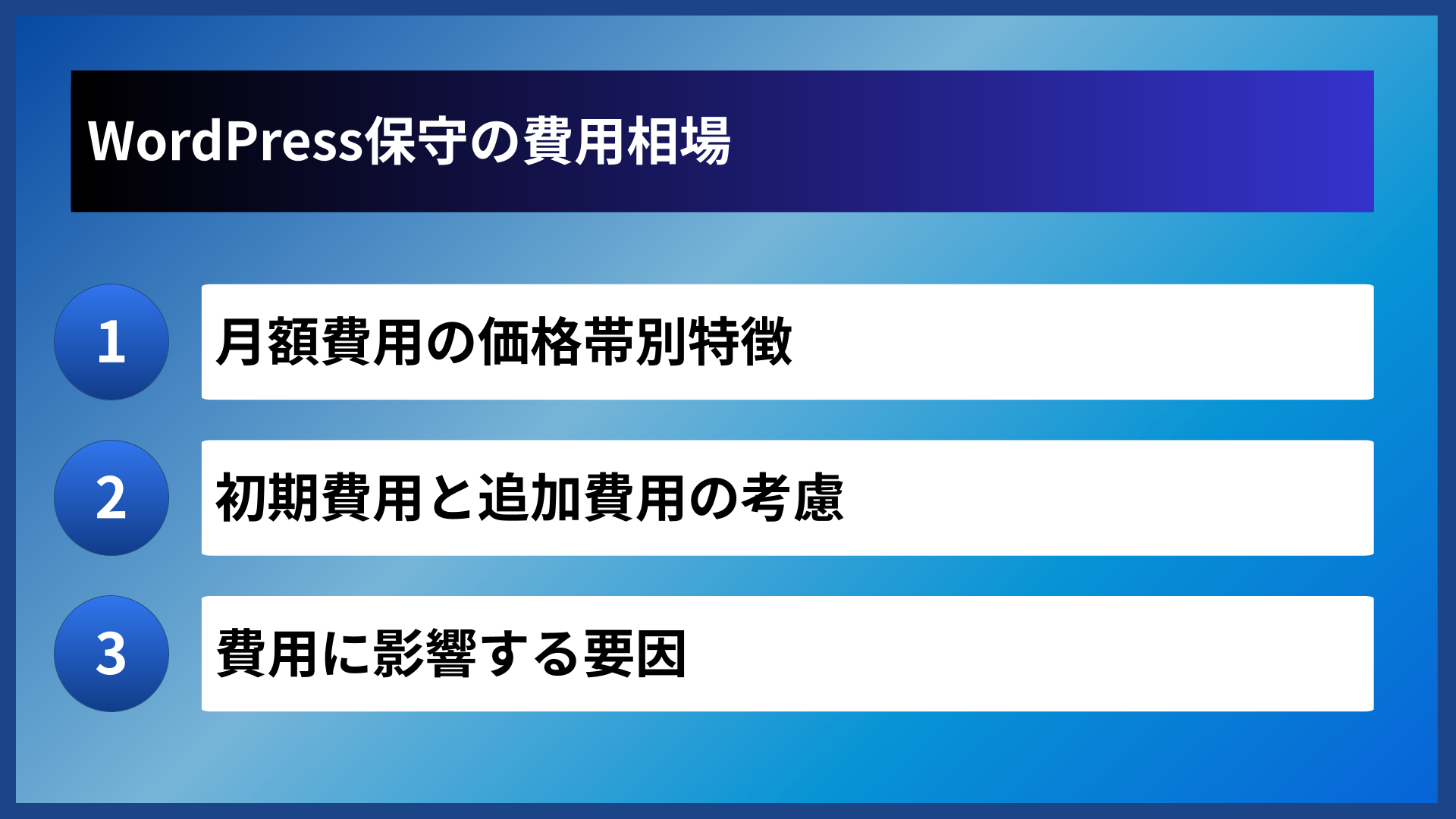 WordPress保守の費用相場