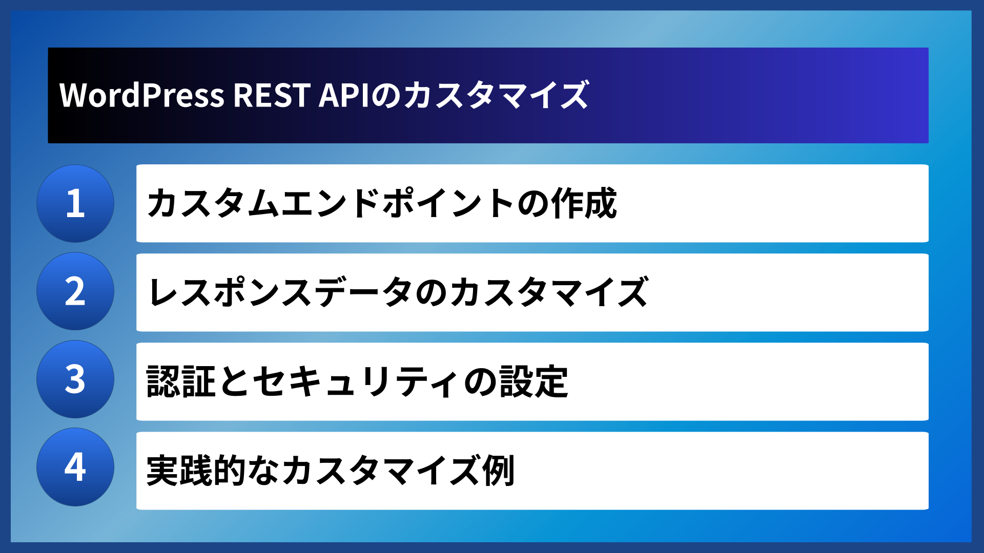 WordPress REST APIのカスタマイズ