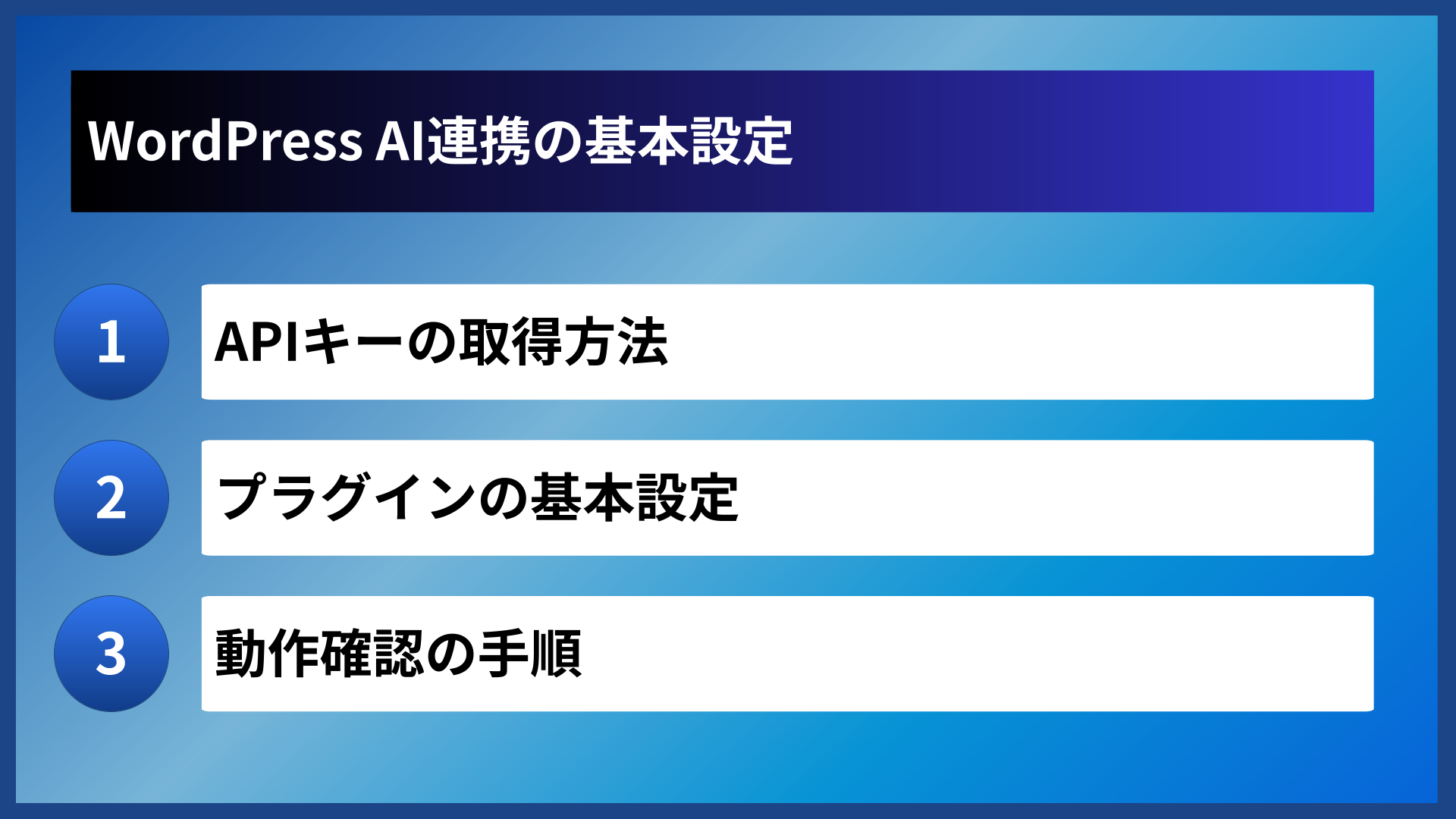 WordPress AI連携の基本設定