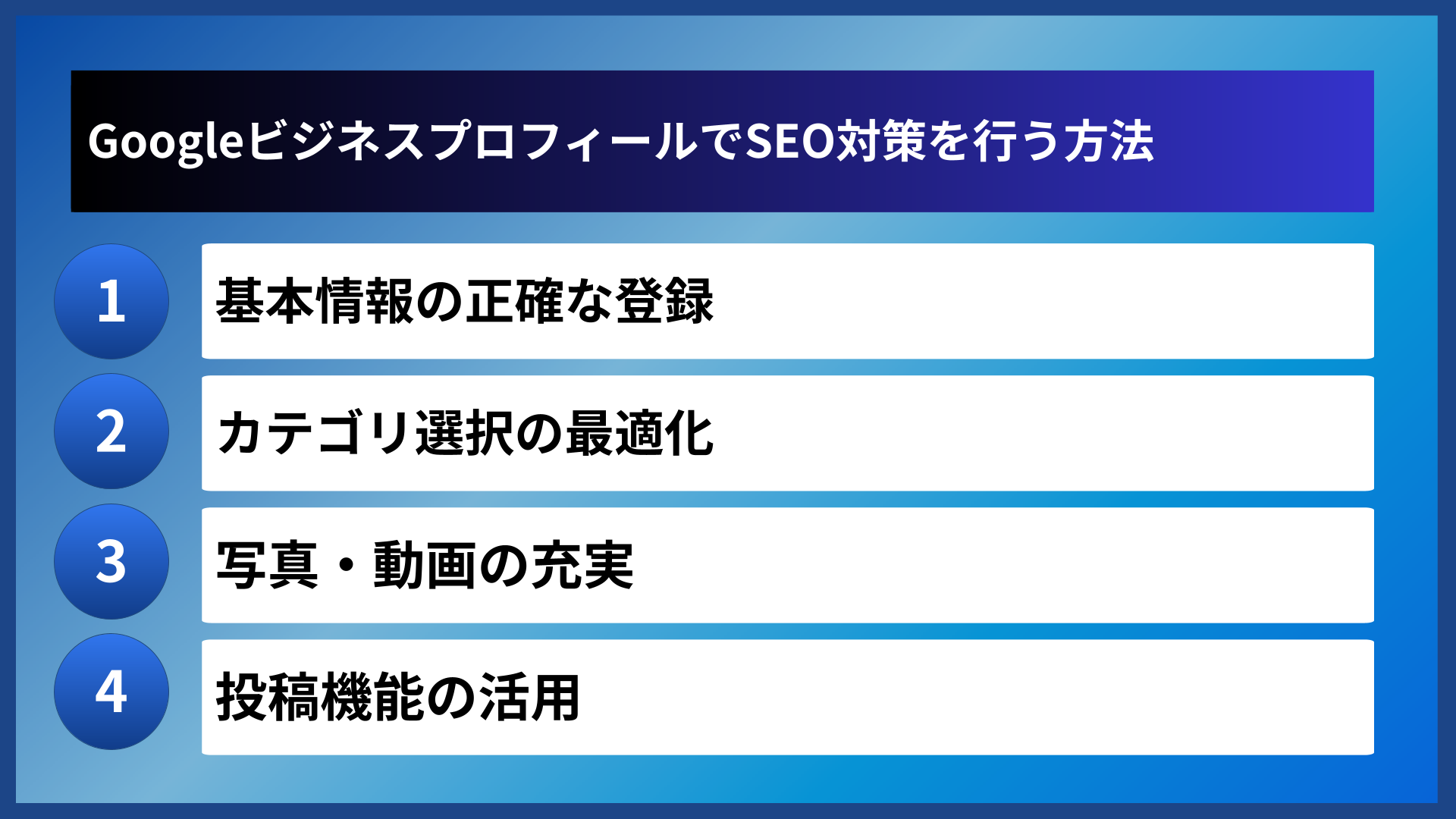 GoogleビジネスプロフィールでSEO対策を行う方法