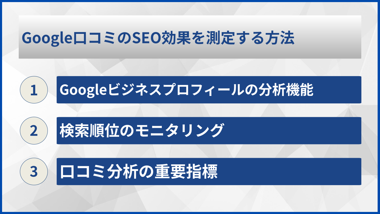 Google口コミのSEO効果を測定する方法