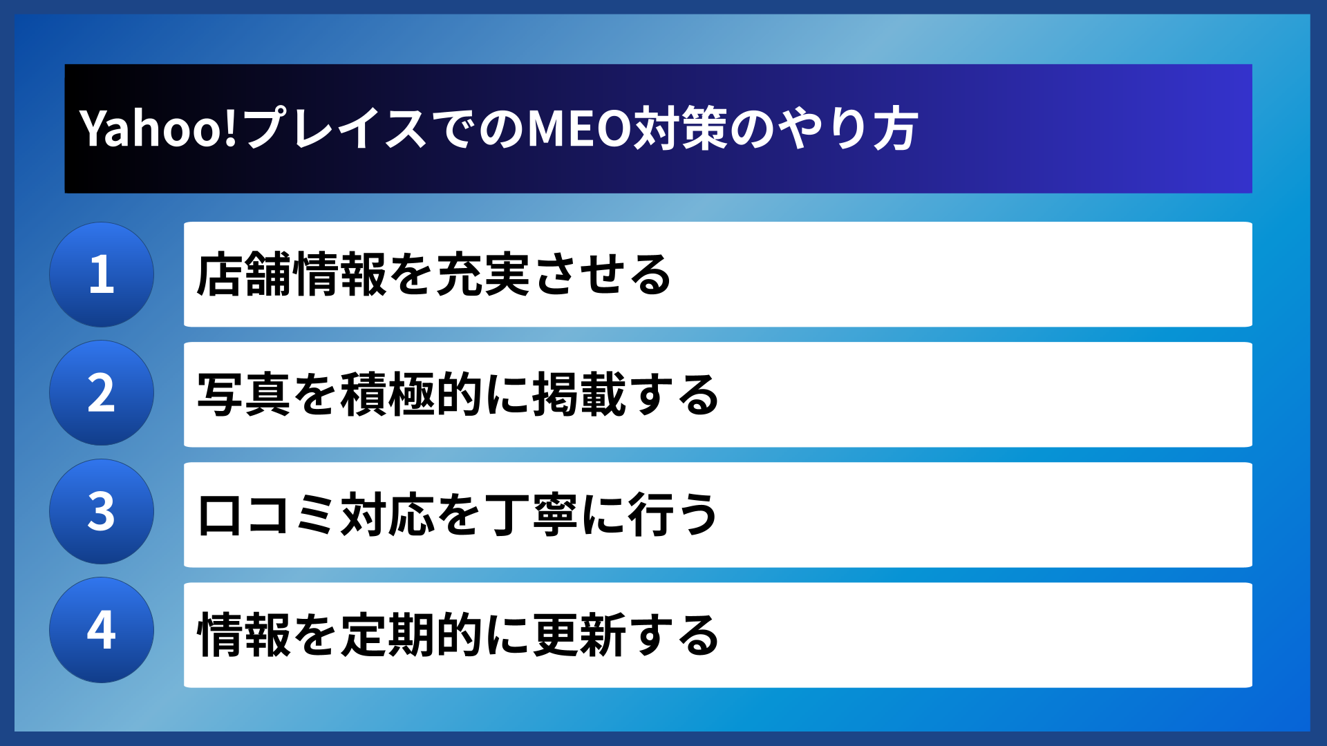 Yahoo!プレイスでのMEO対策のやり方