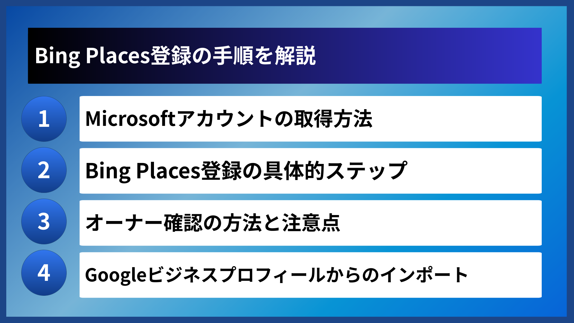 Bing Places登録の手順を解説
