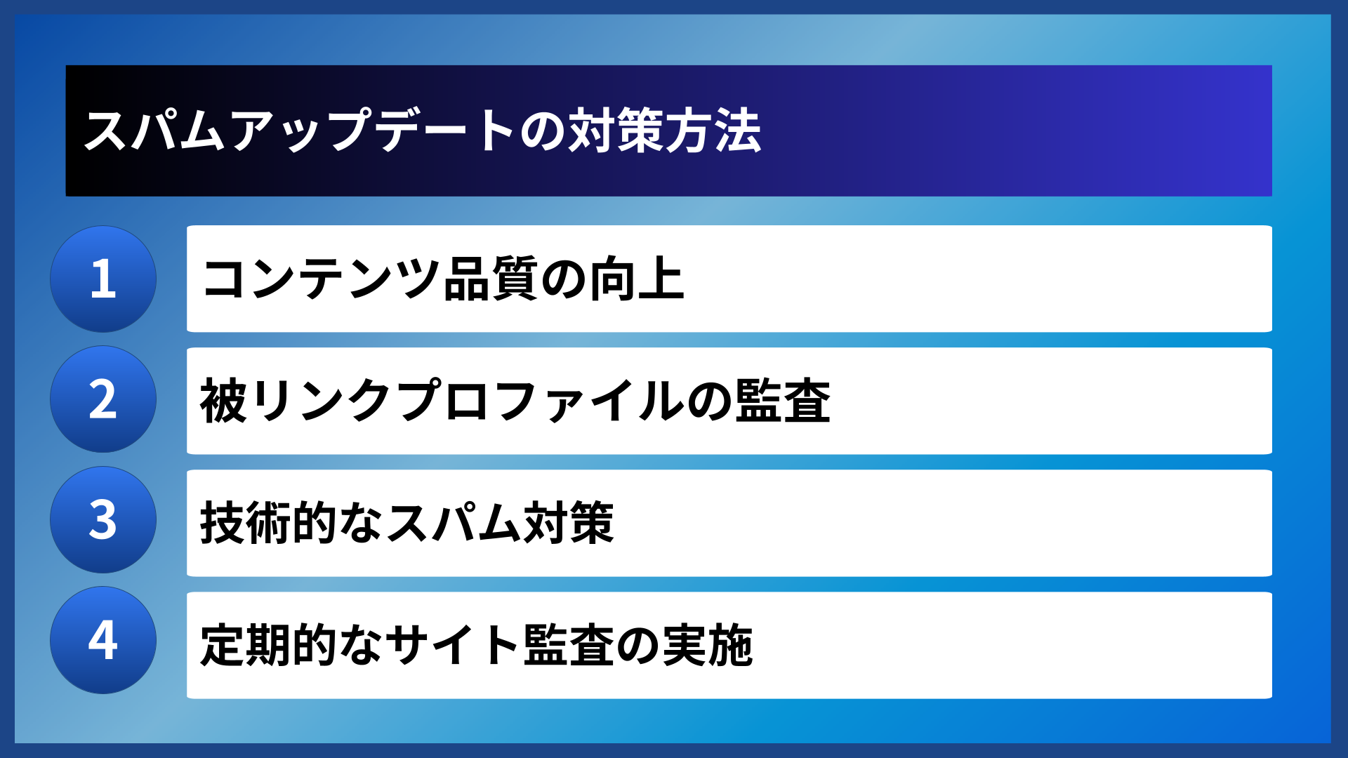 スパムアップデートの対策方法