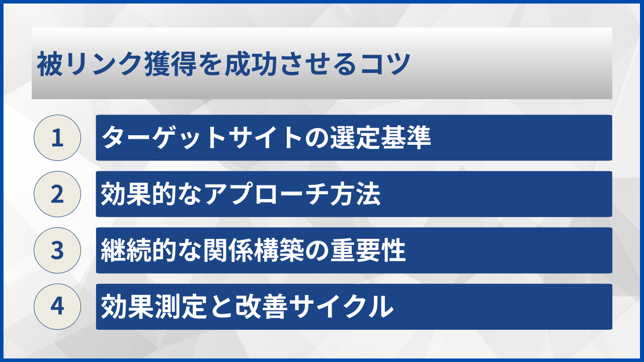 被リンク獲得を成功させるコツ