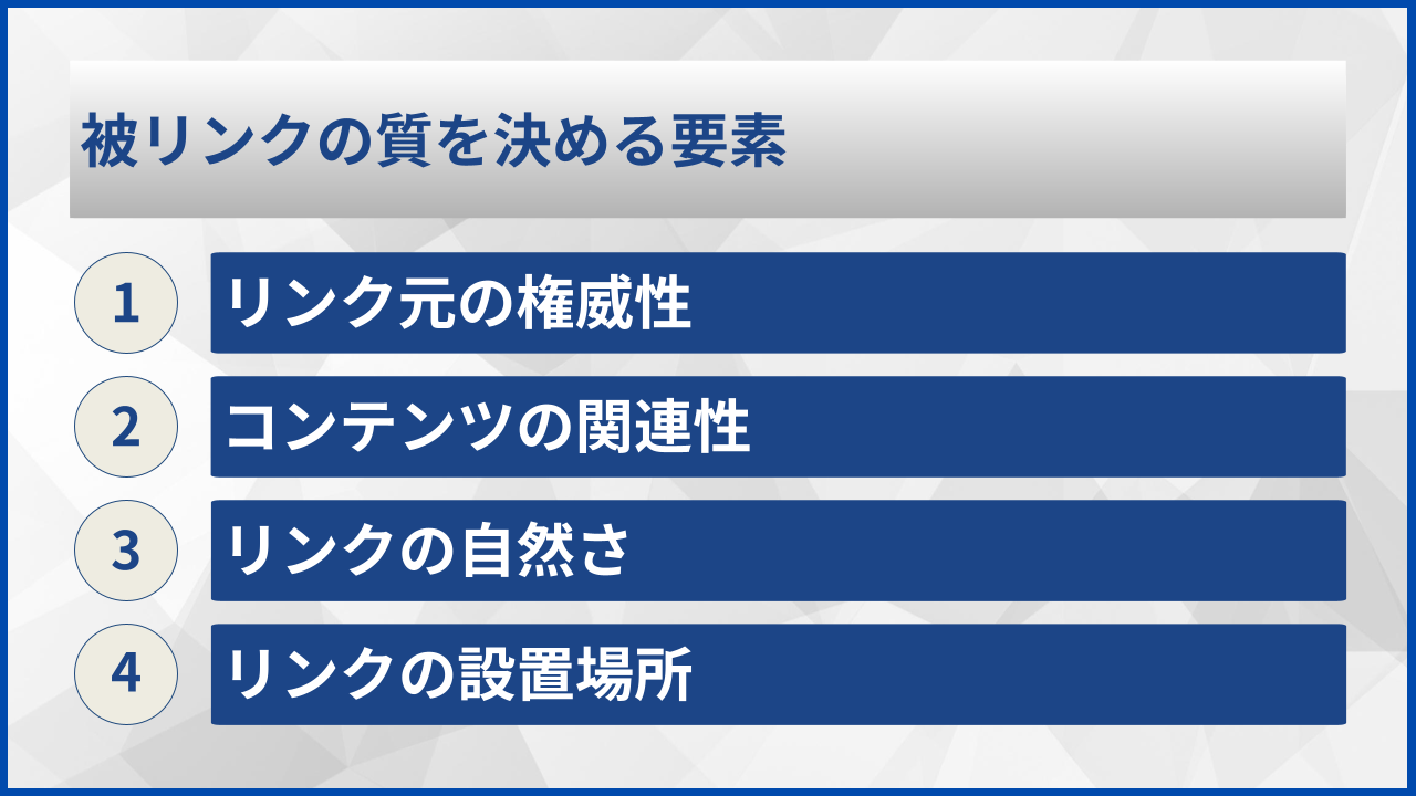 被リンクの質を決める要素