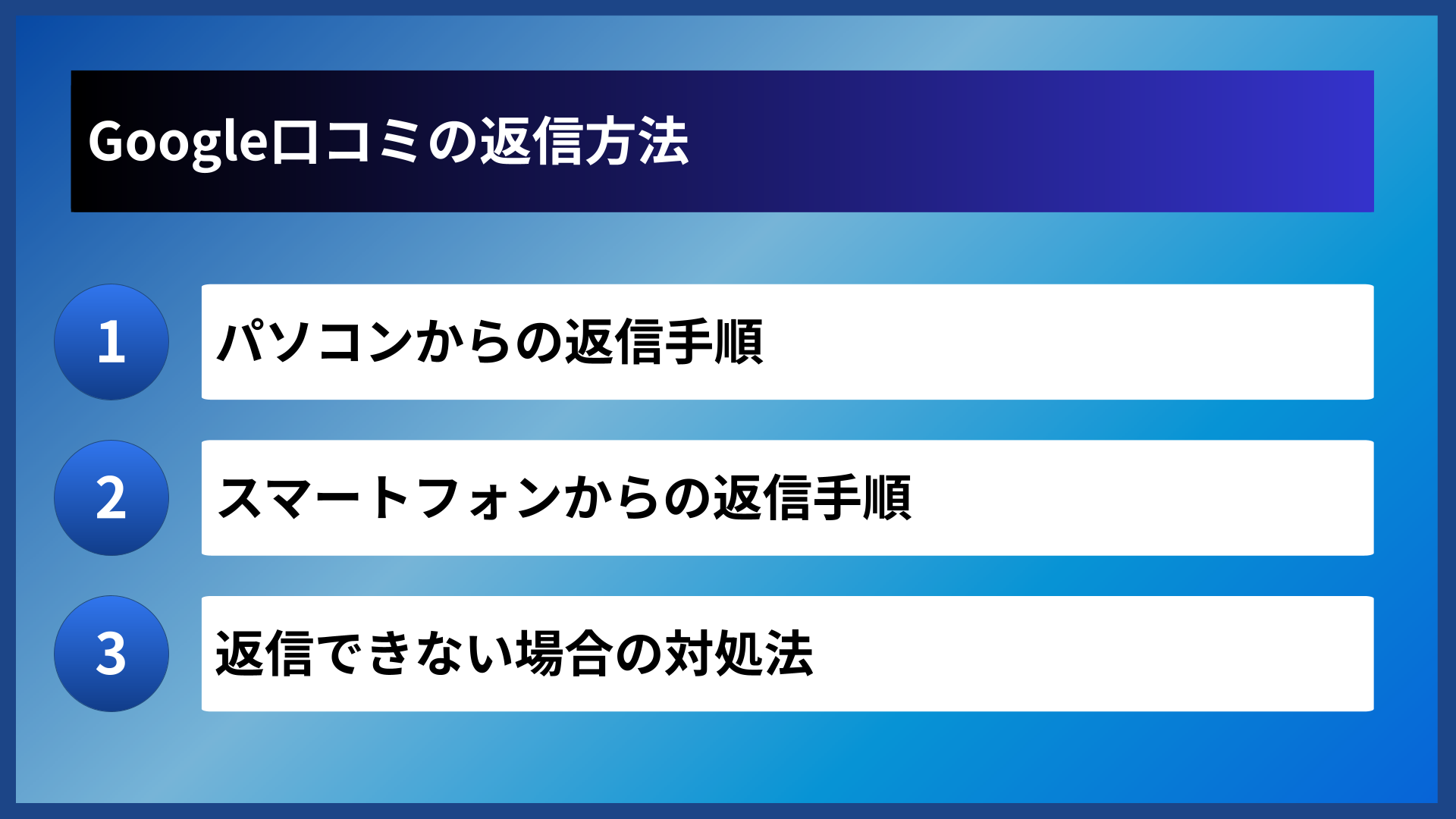 Google口コミの返信方法