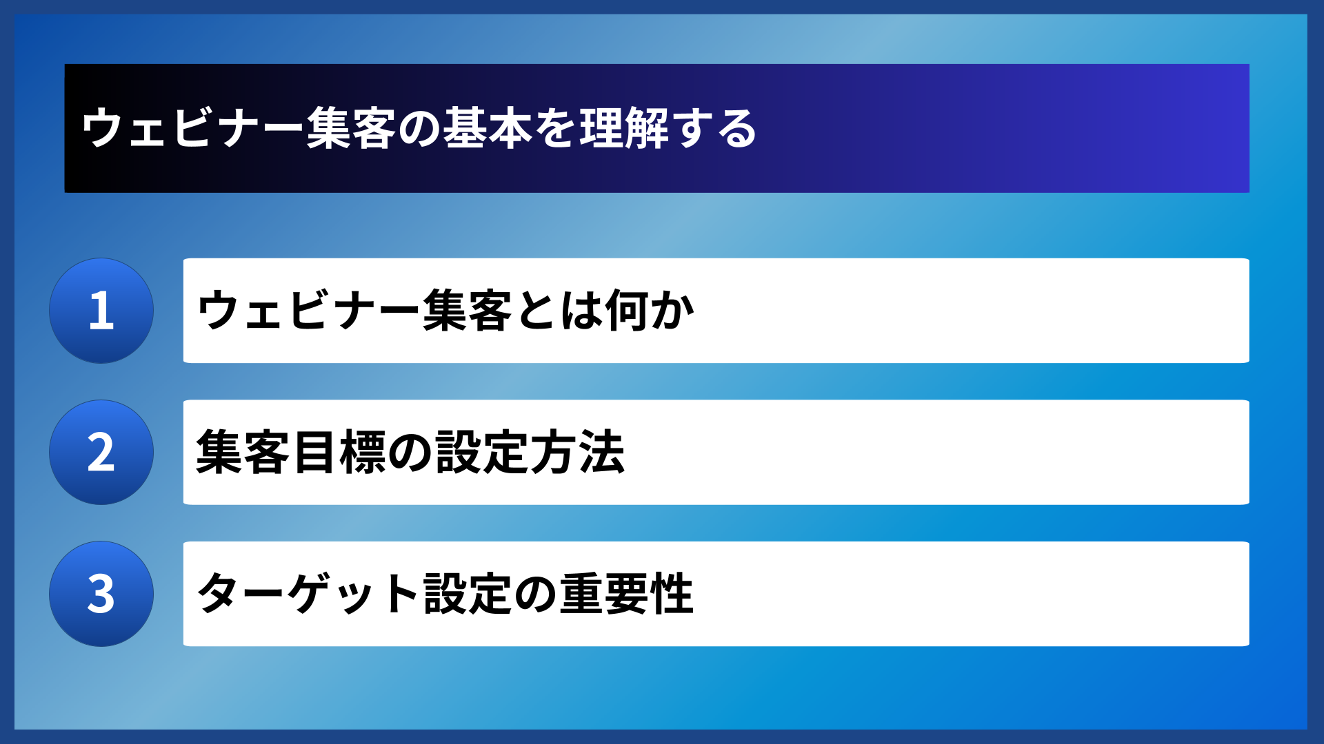 ウェビナー集客の基本を理解する