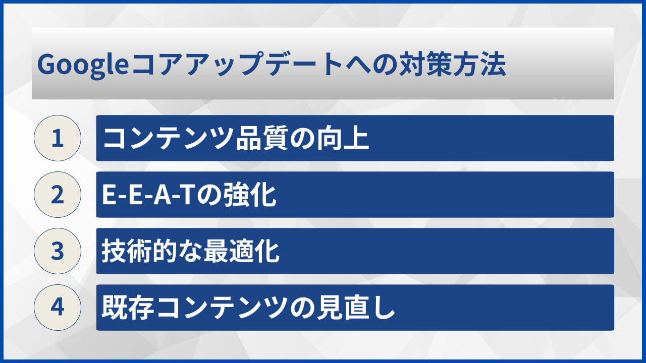 Googleコアアップデートへの対策方法