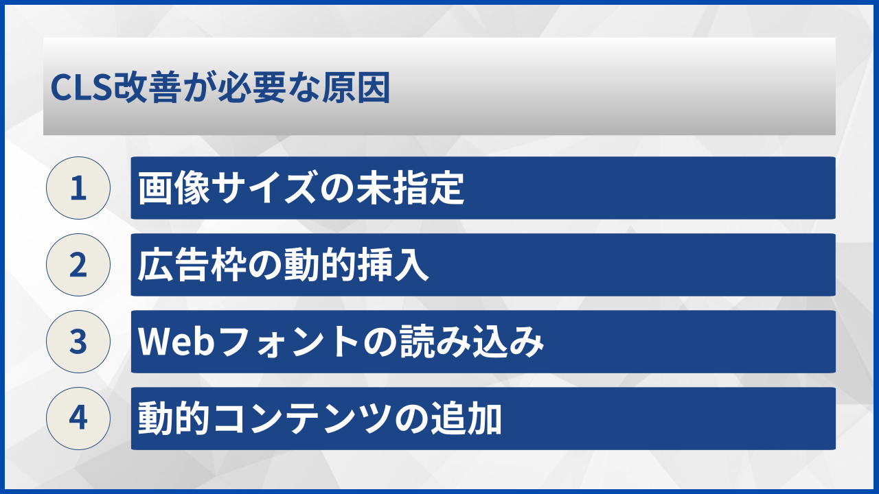 CLS改善が必要な原因