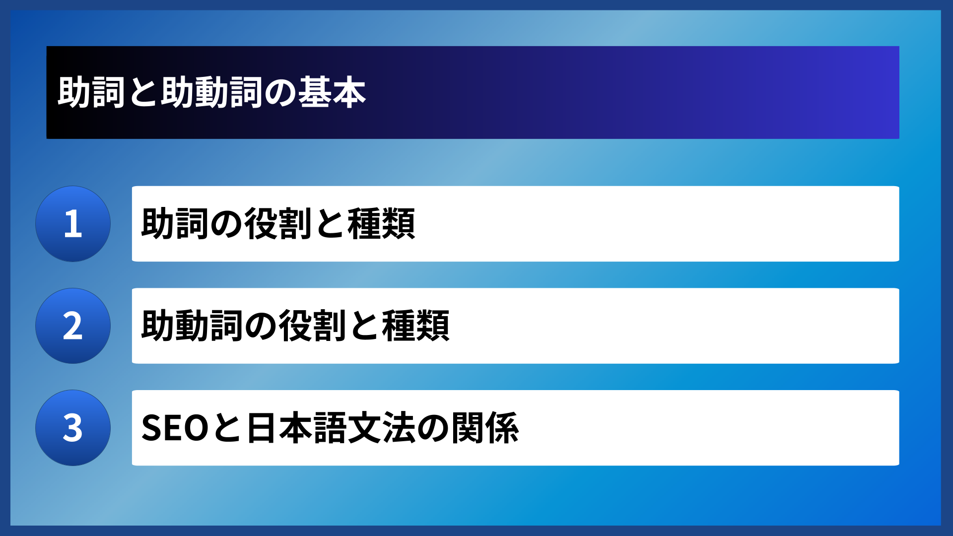 助詞と助動詞の基本