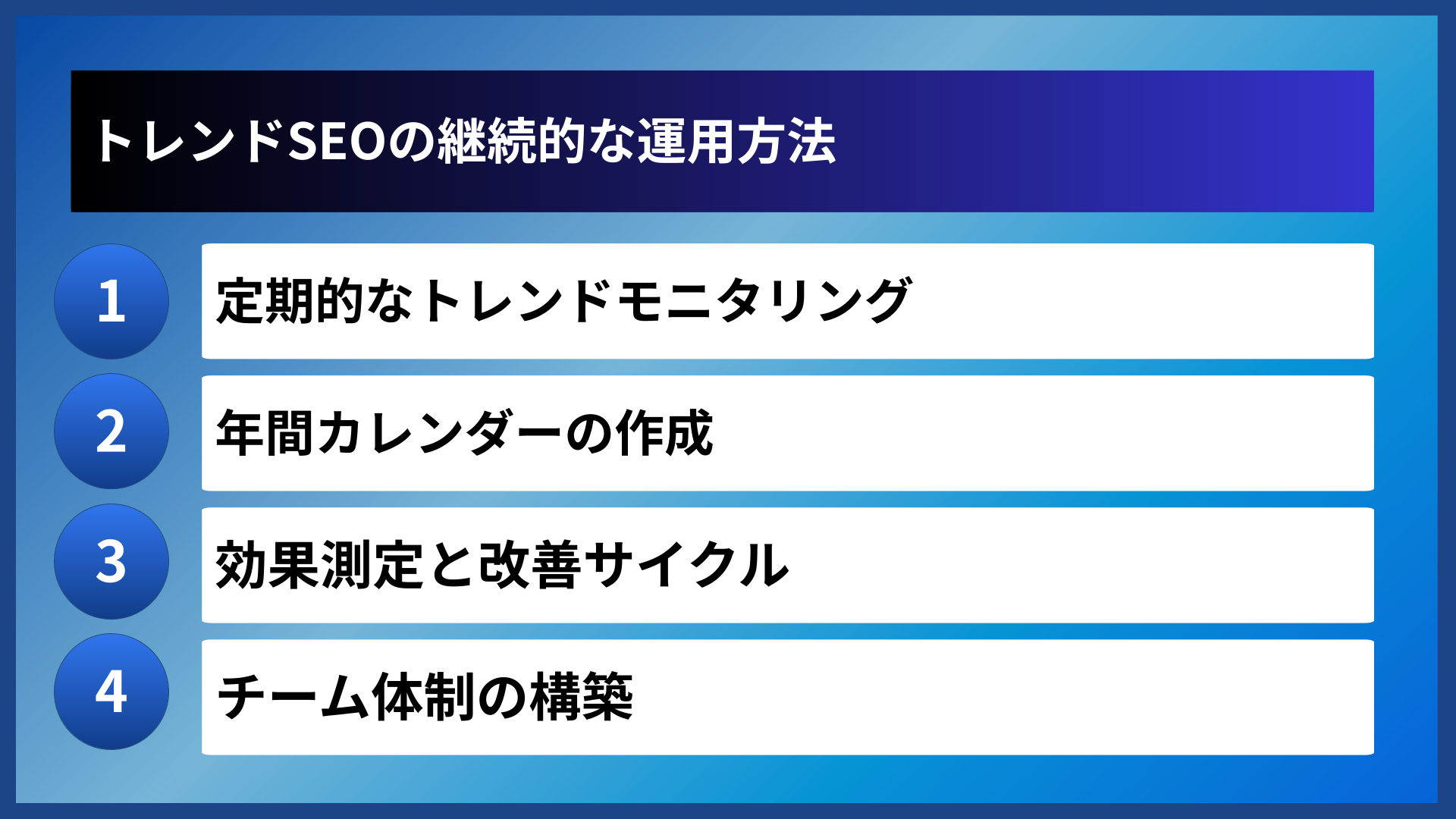 トレンドSEOの継続的な運用方法