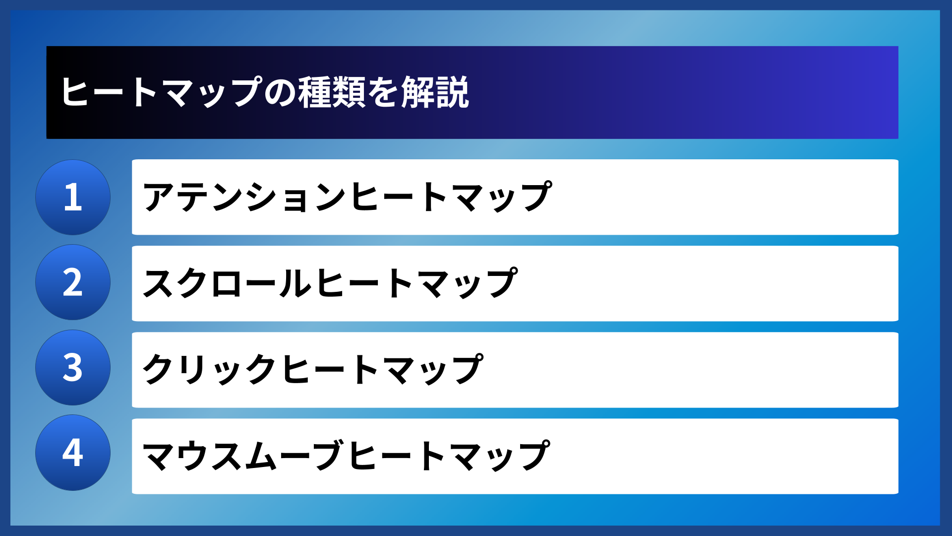 ヒートマップの種類を解説