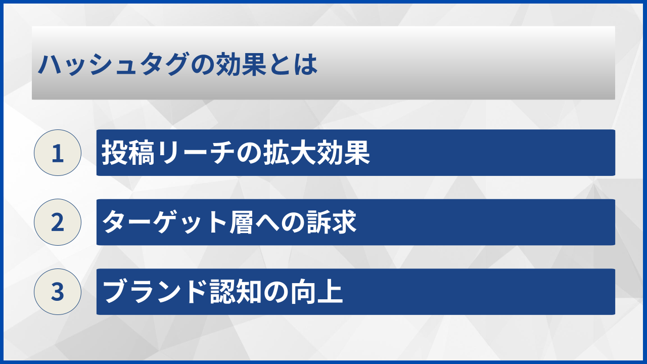 ハッシュタグの効果とは