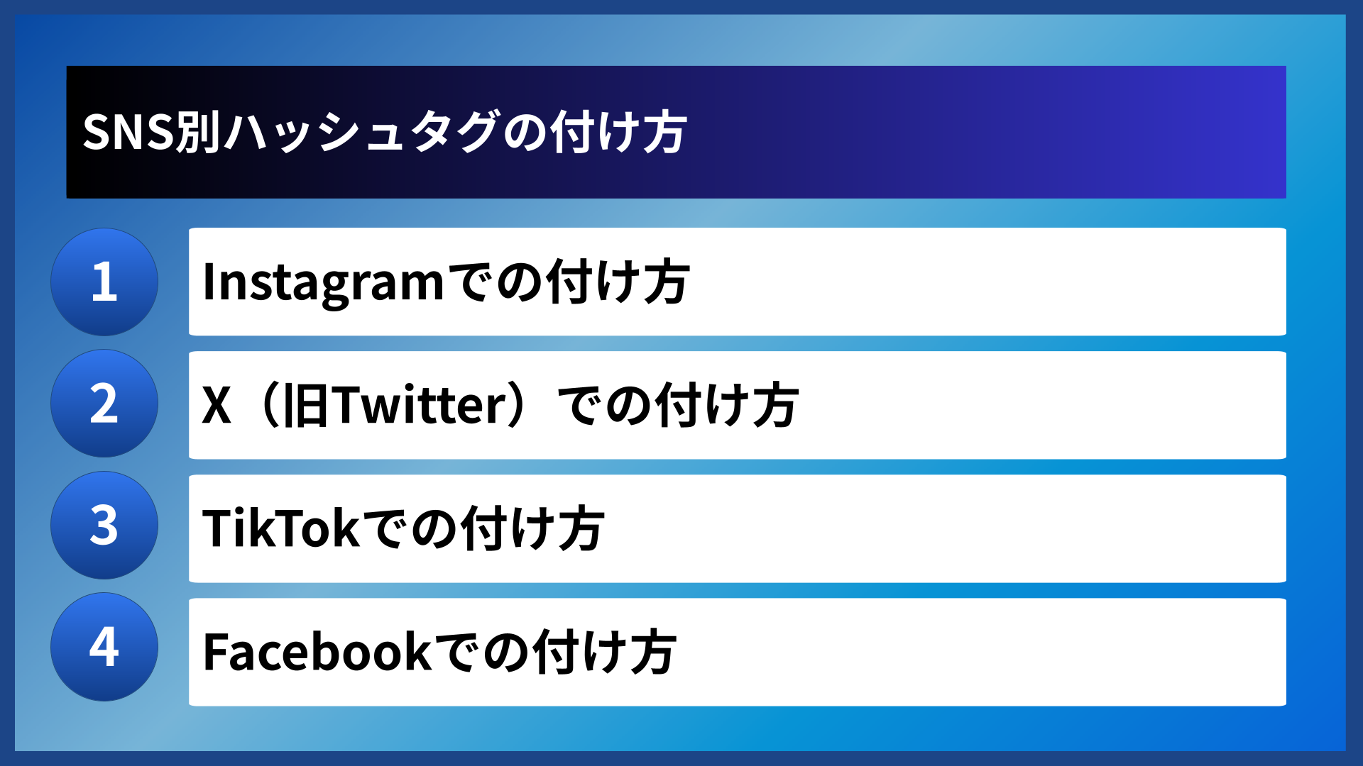 SNS別ハッシュタグの付け方