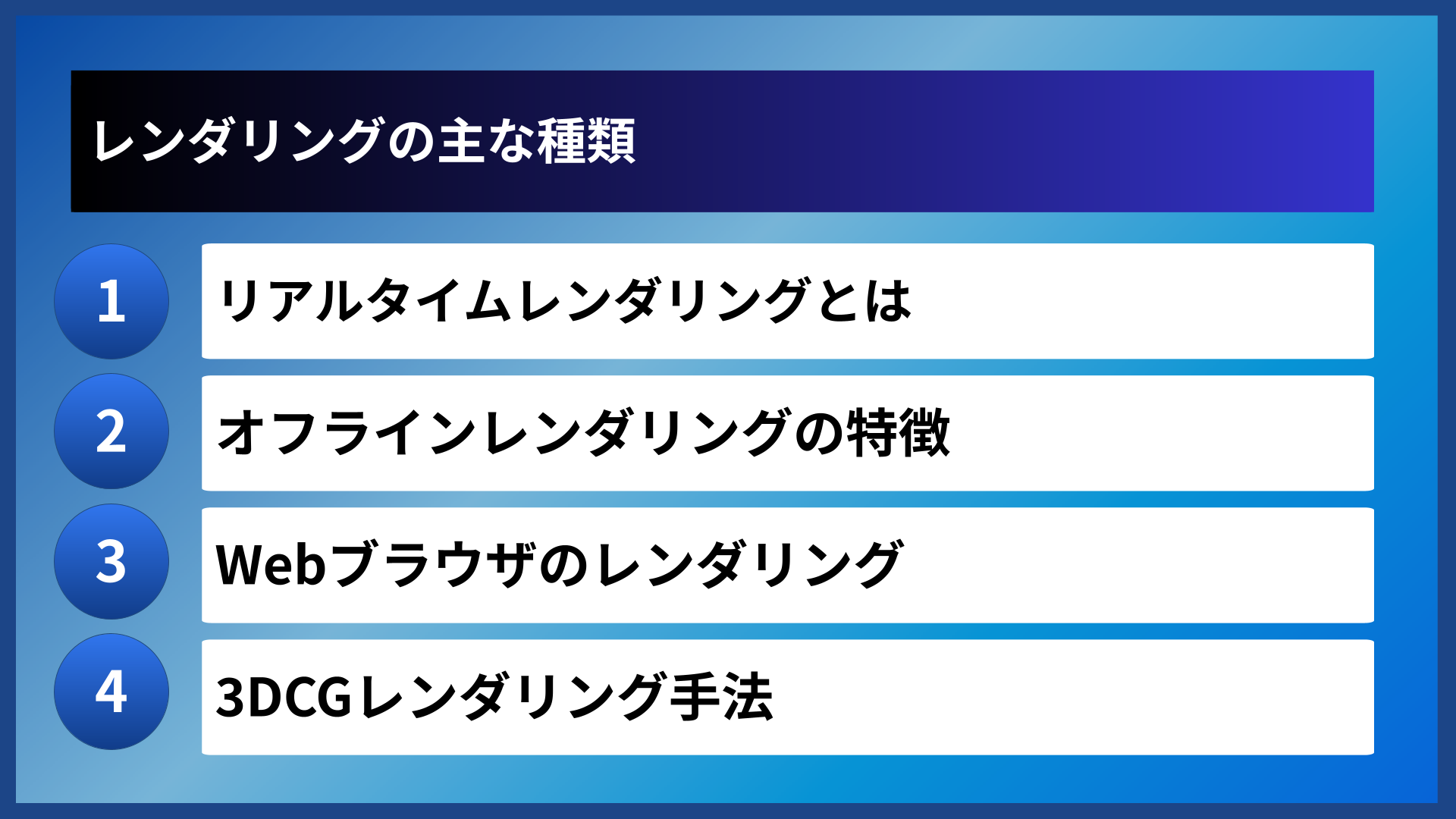 レンダリングの主な種類
