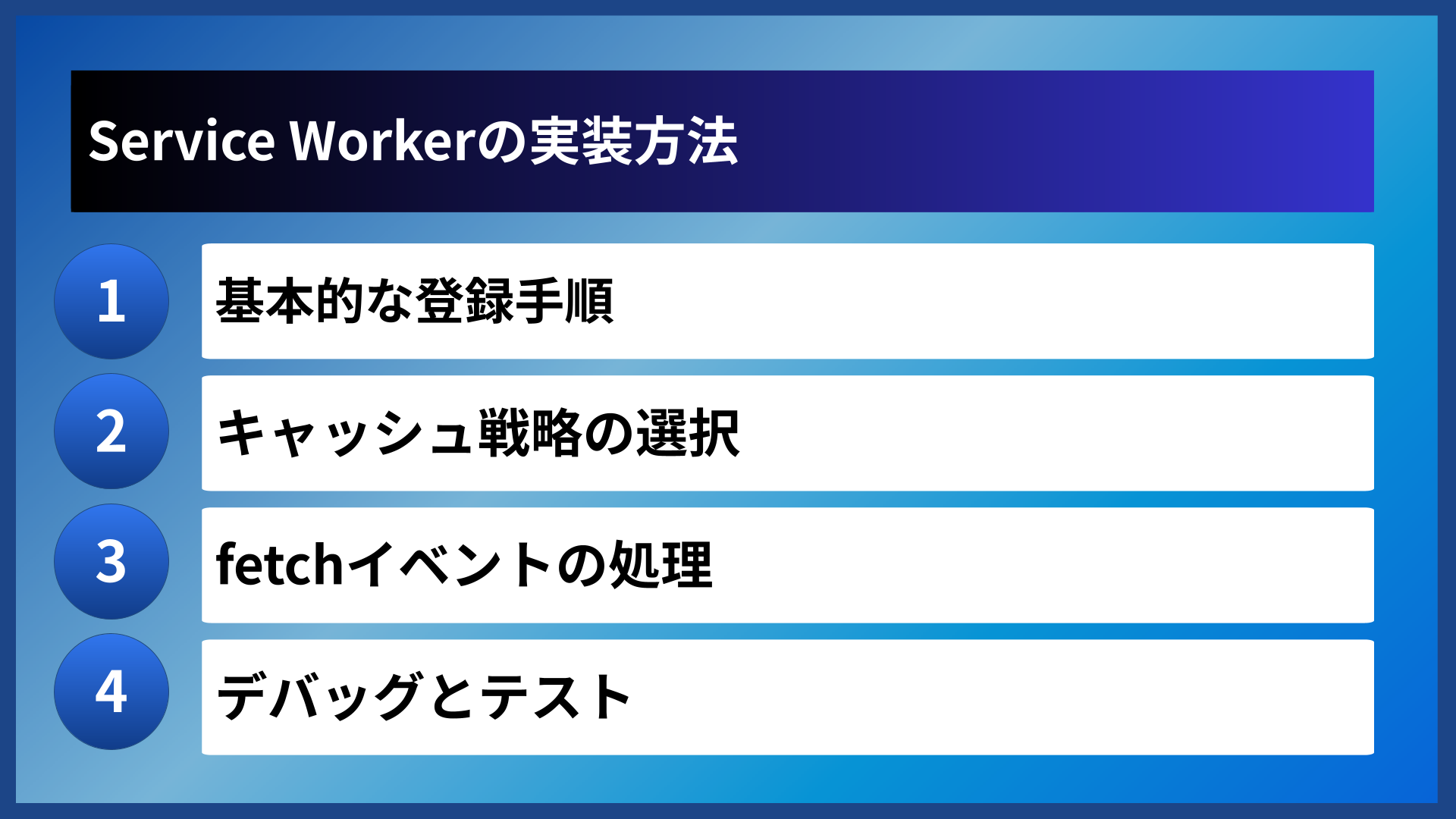 Service Workerの実装方法