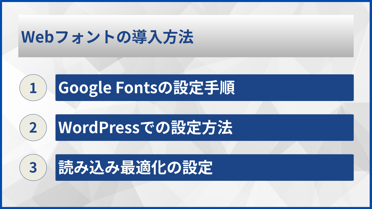 Webフォントの導入方法