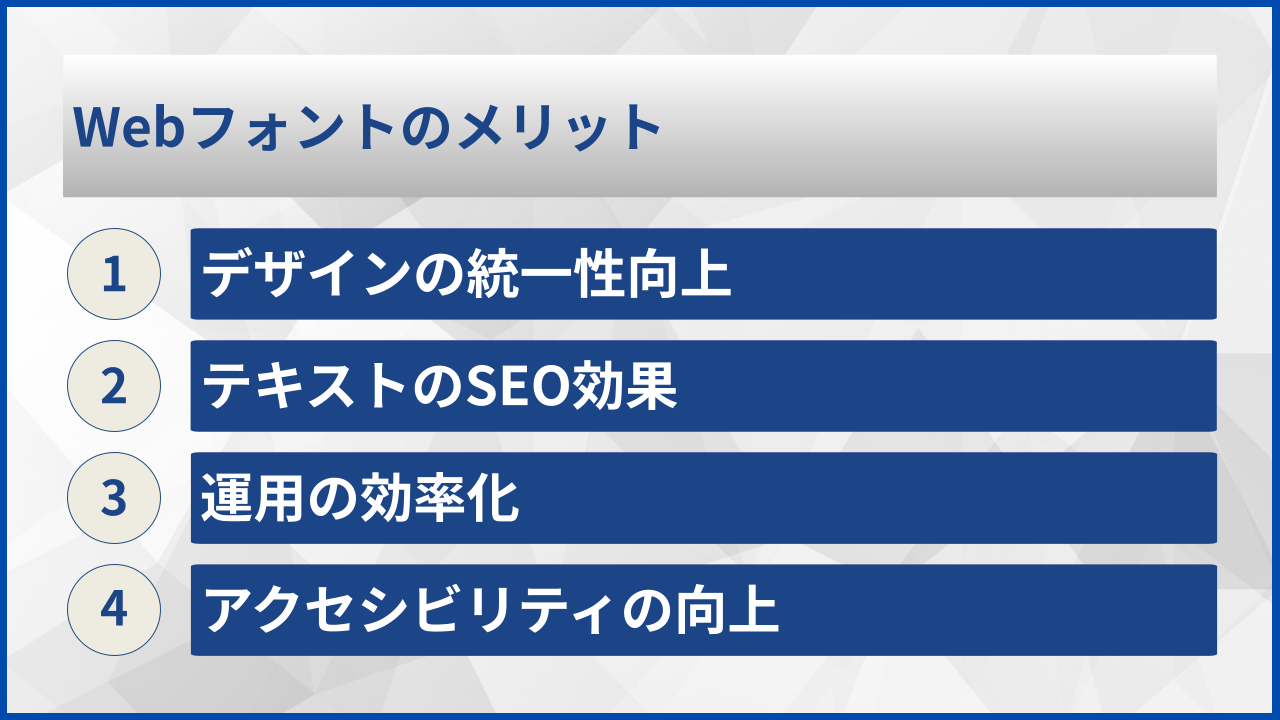 Webフォントのメリット
