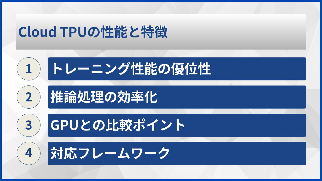 Cloud TPUの性能と特徴