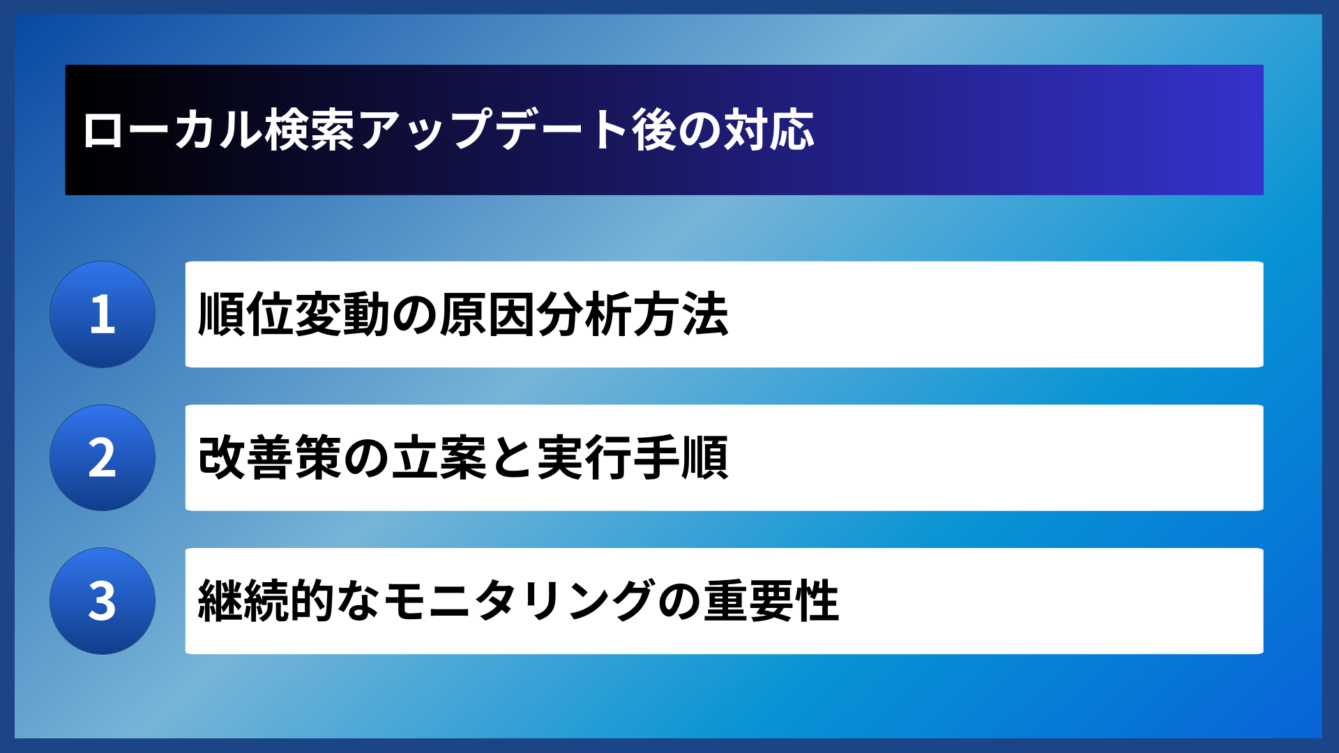 ローカル検索アップデート後の対応