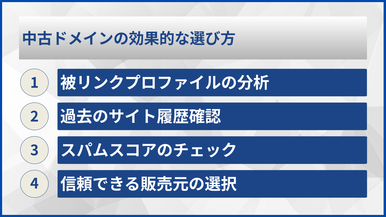中古ドメインの効果的な選び方