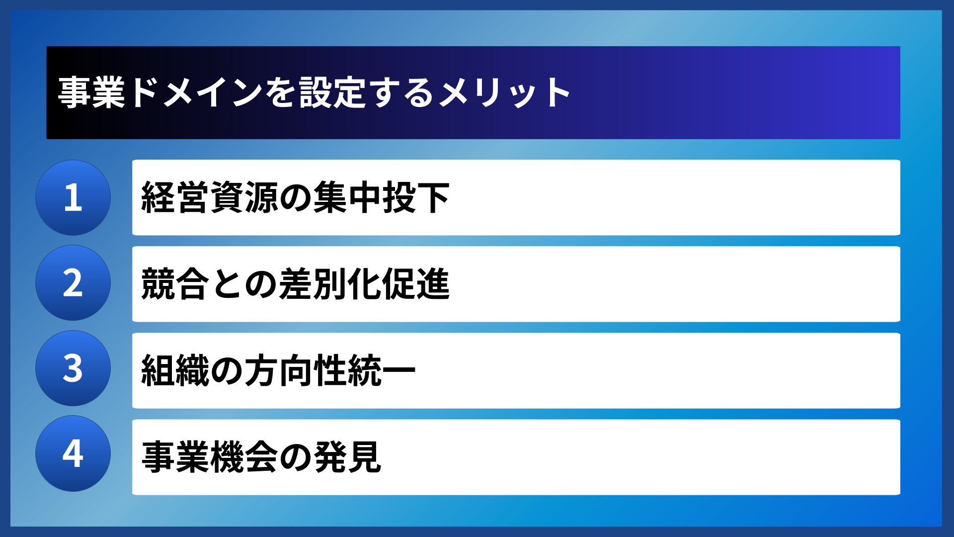 事業ドメインを設定するメリット