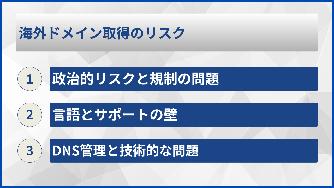 海外ドメイン取得のリスク