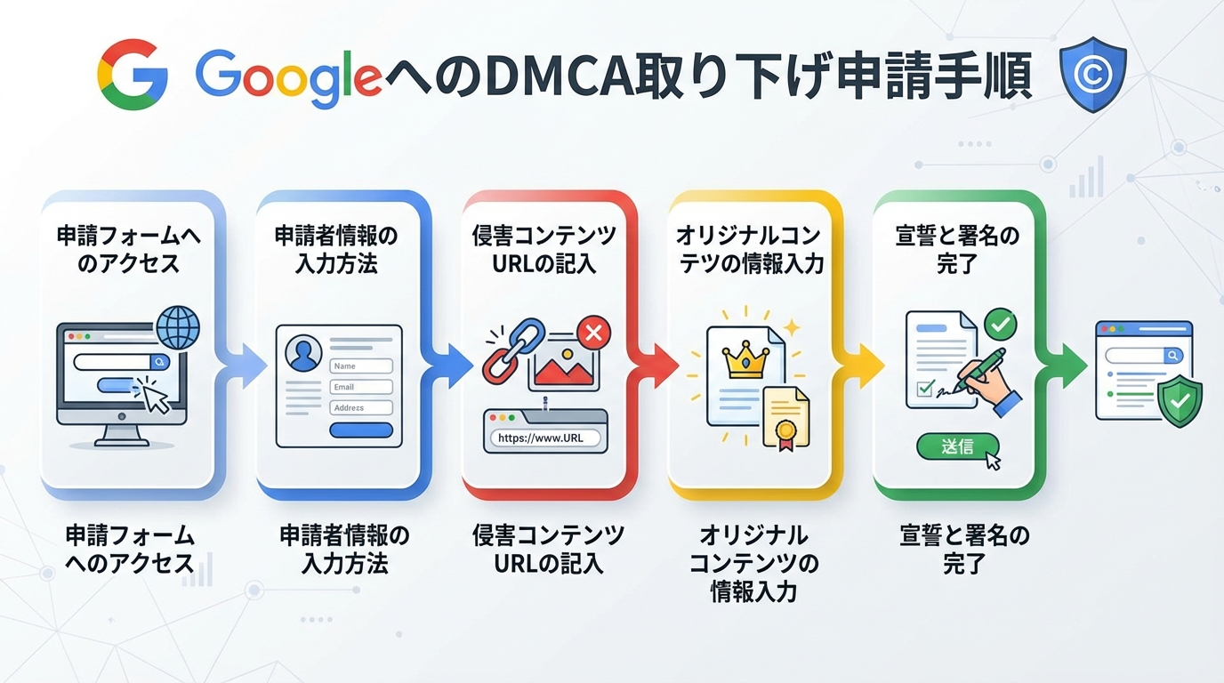 GoogleへのDMCA取り下げ申請手順