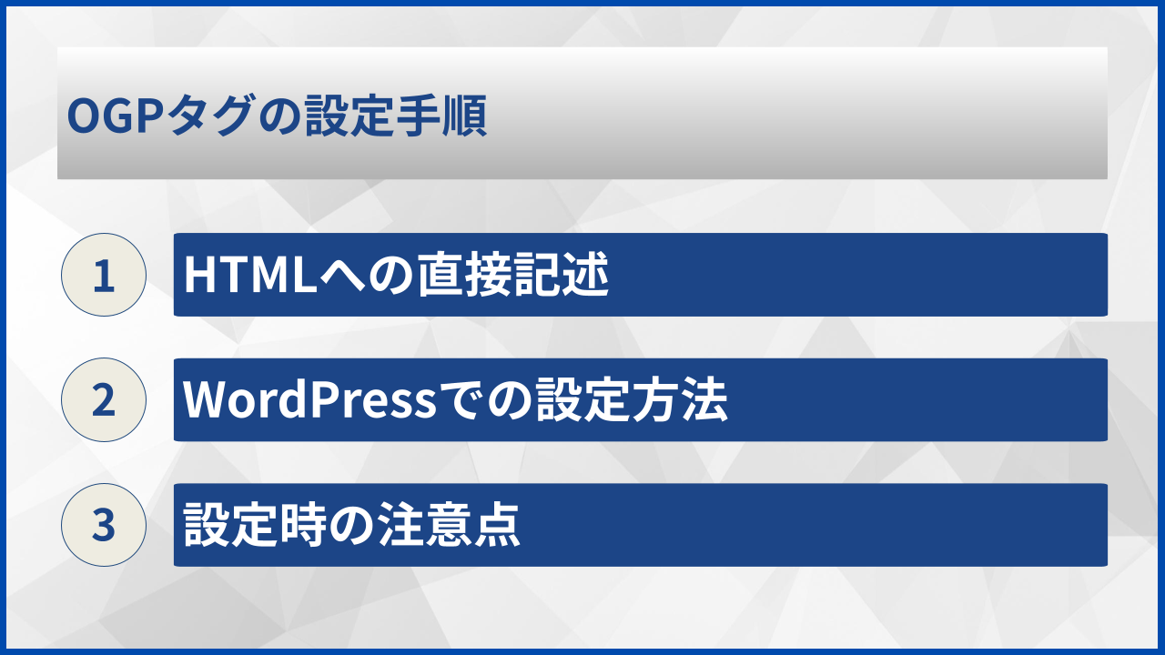 OGPタグの設定手順