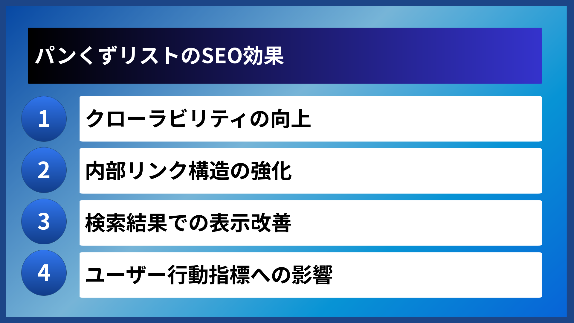 パンくずリストのSEO効果