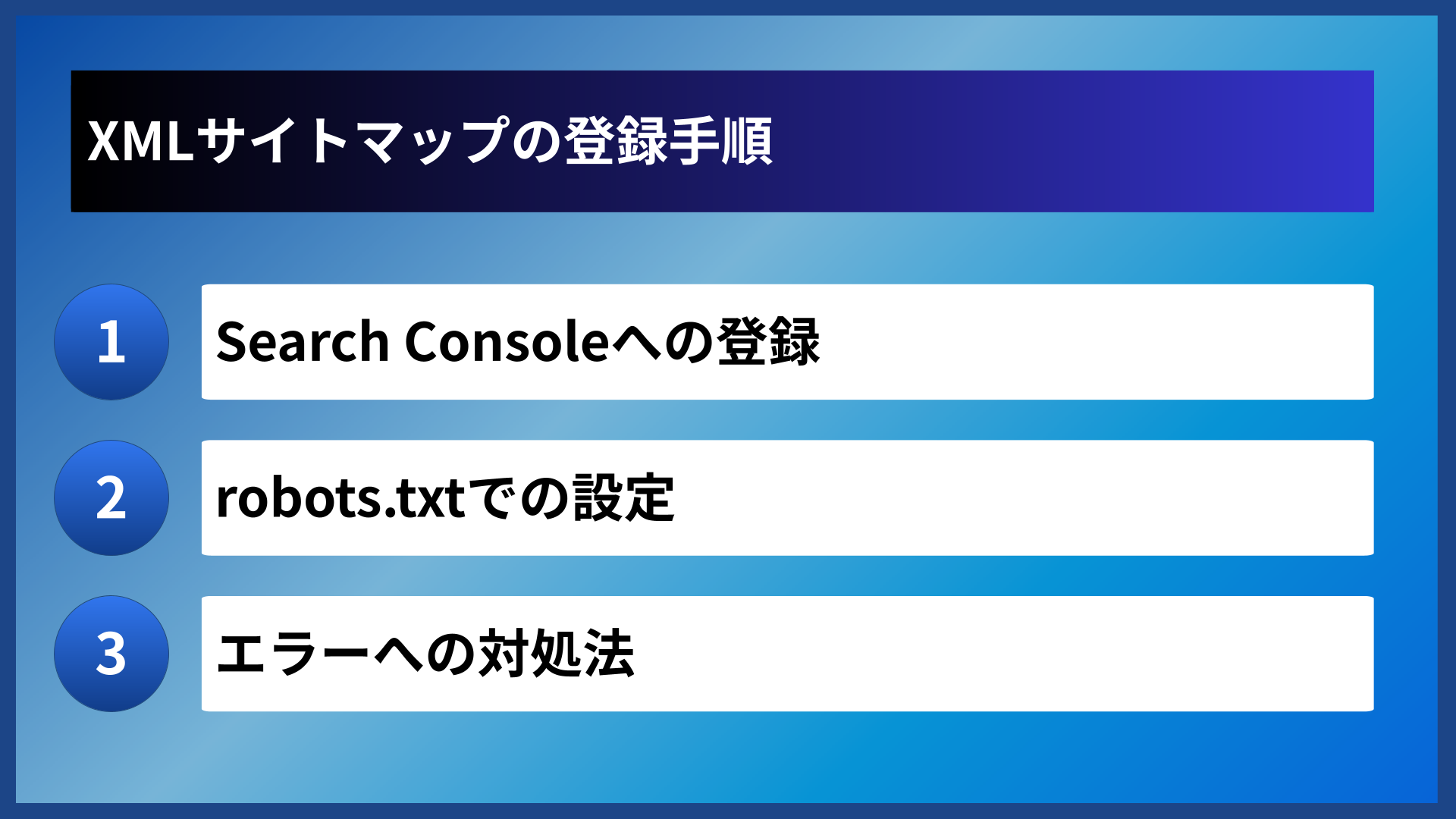 XMLサイトマップの登録手順