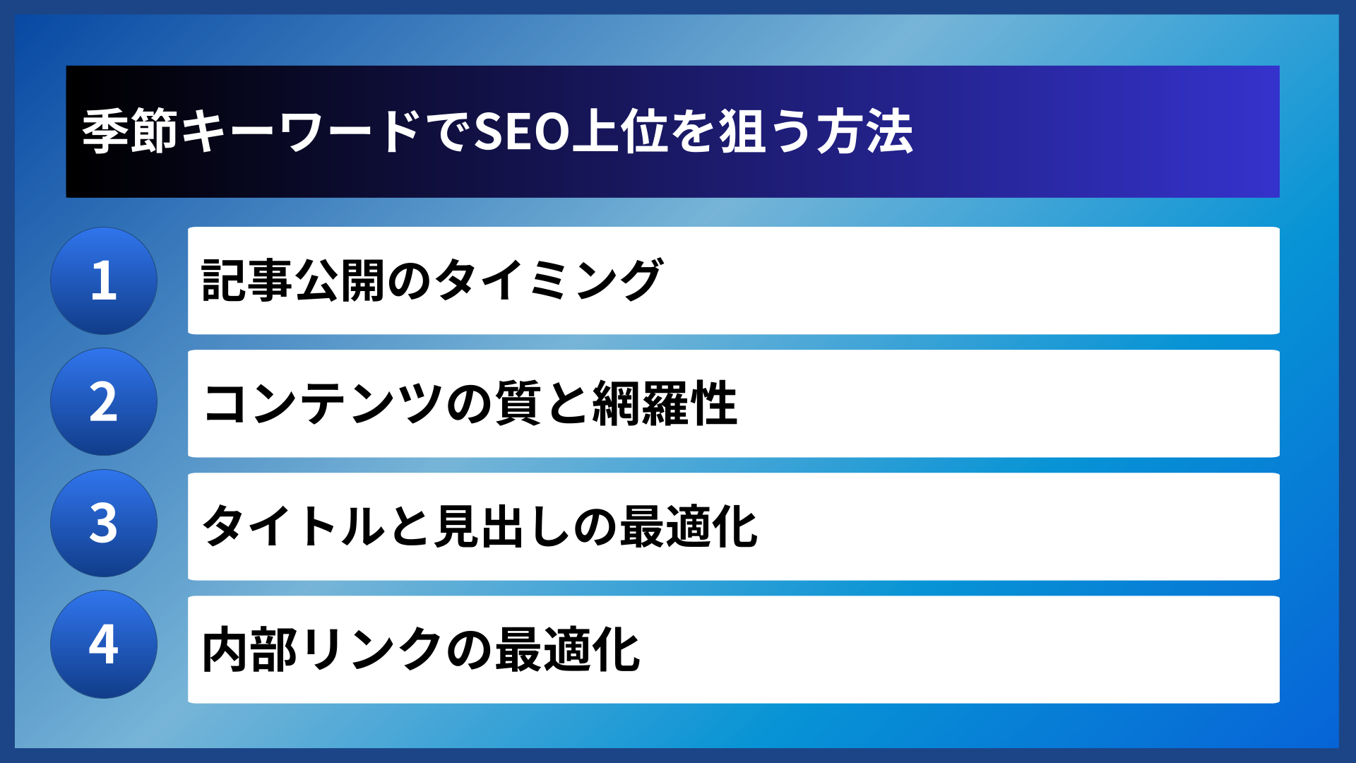 季節キーワードでSEO上位を狙う方法