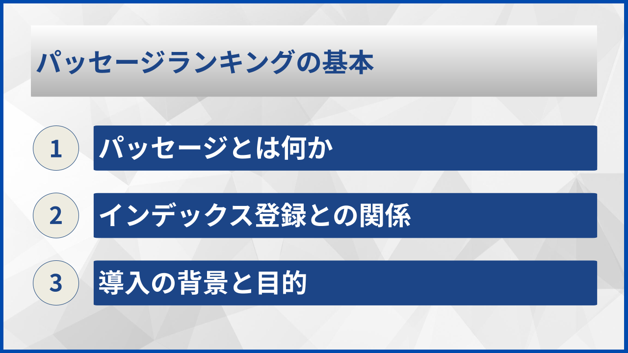 パッセージランキングの基本