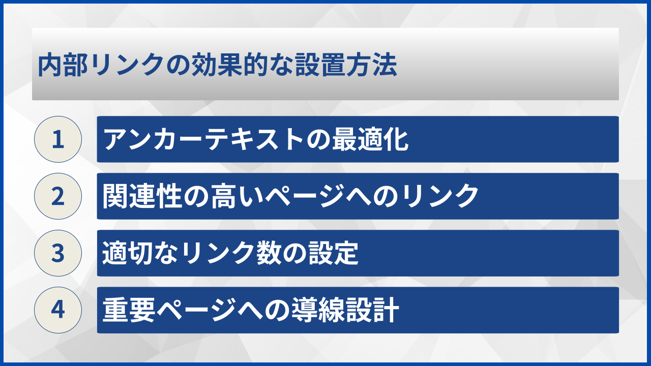 内部リンクの効果的な設置方法