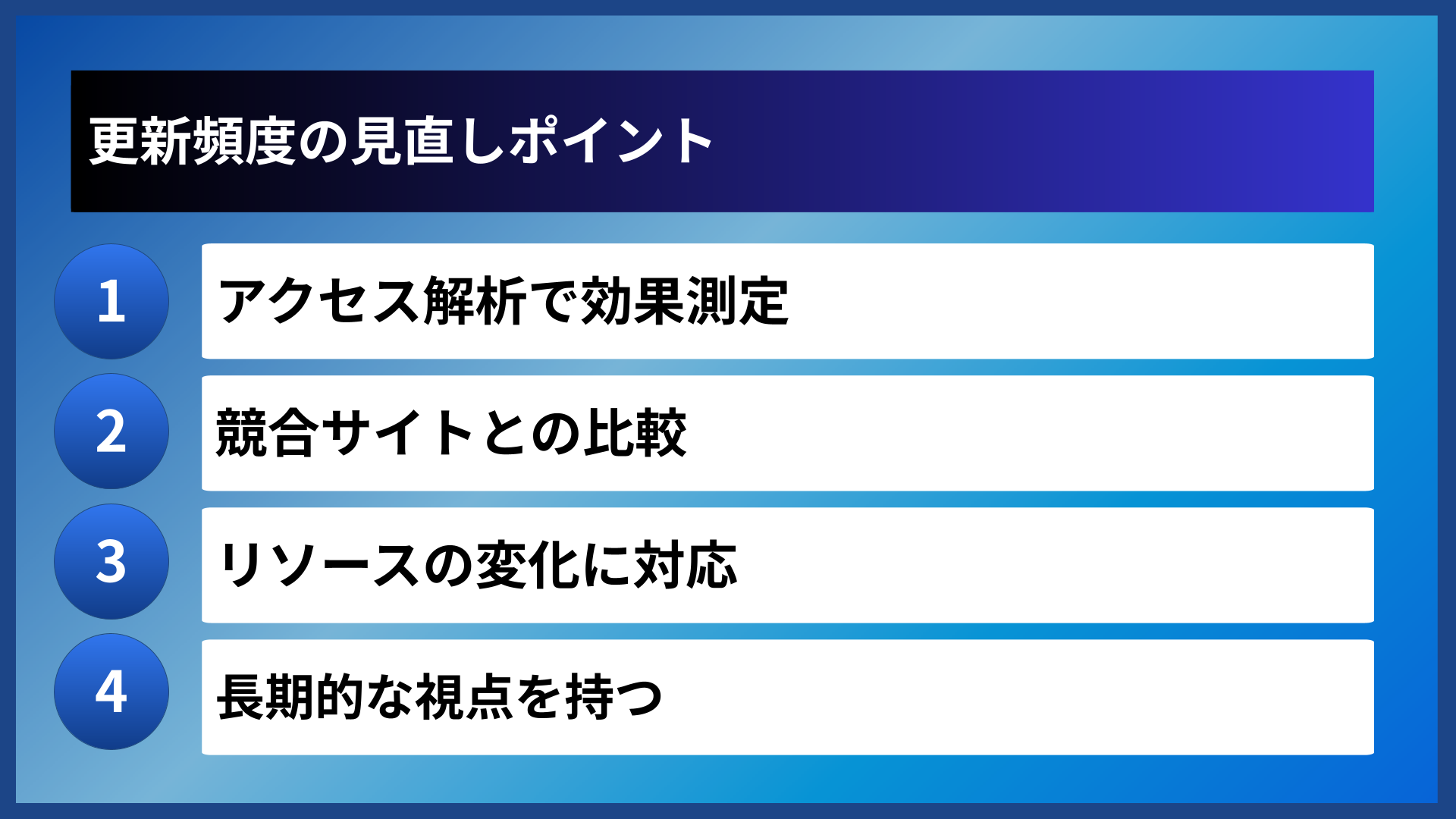 更新頻度の見直しポイント