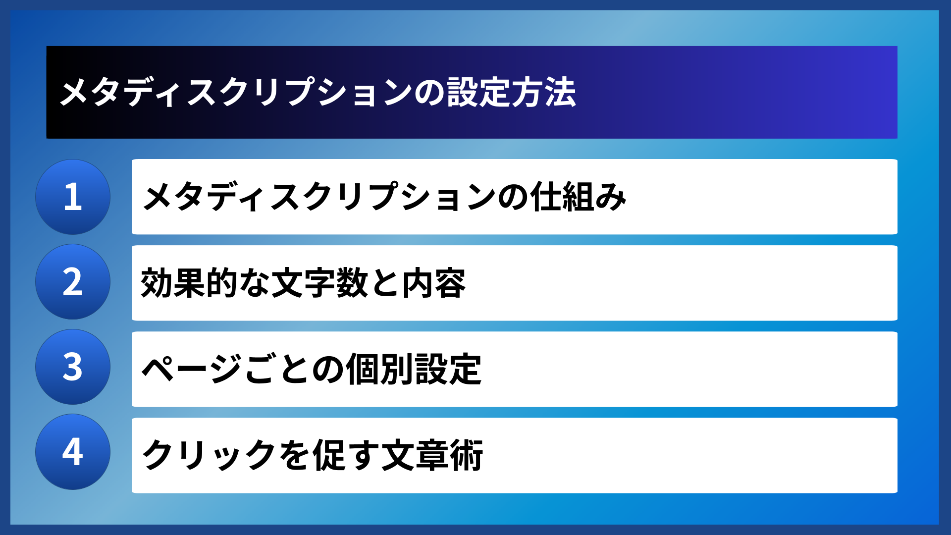 メタディスクリプションの設定方法