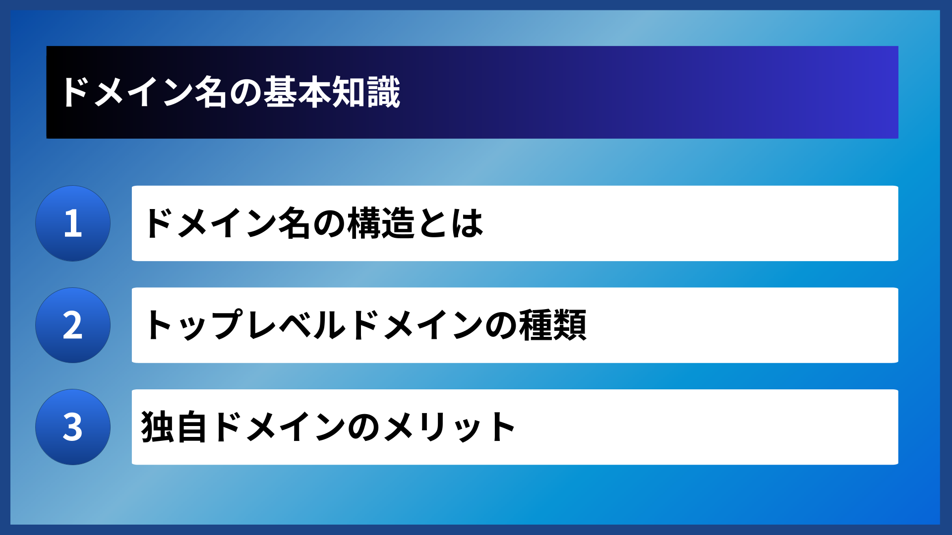 ドメイン名の基本知識