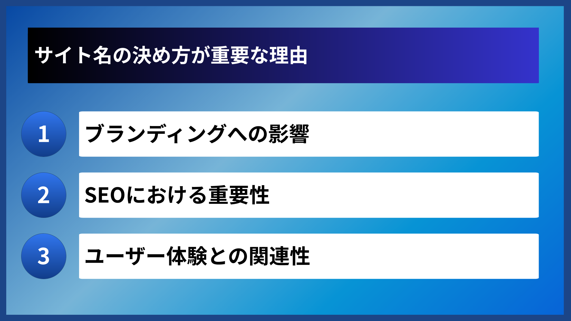 サイト名の決め方が重要な理由