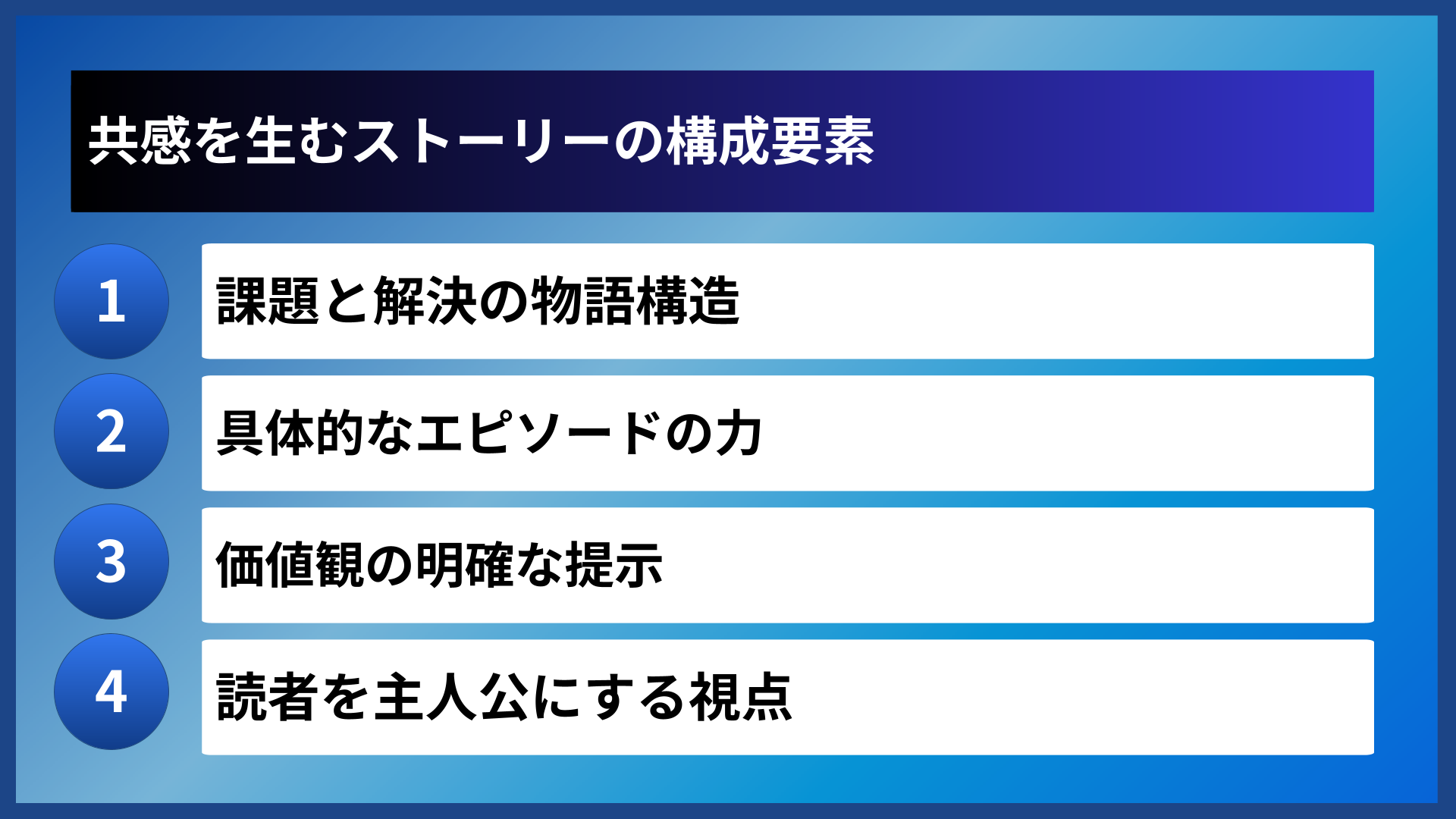共感を生むストーリーの構成要素